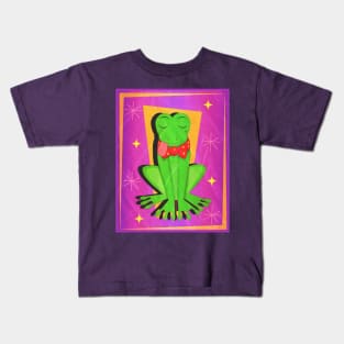 Fancy Frog (Purple) Kids T-Shirt